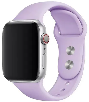 Produktbild von Stravo Premium-Silikon-Sportarmband für Apple Watch 44/45/46/49 mm, Series 4-11, SE, Ultra, Doppel-Druckverschluss – Lila