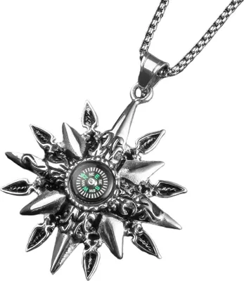 Produktbild von Kompass-Halskette aus Silber für Herren KP15120