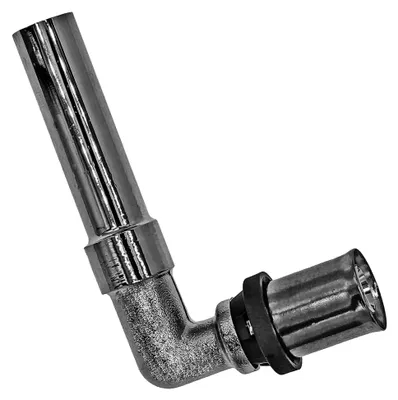 Produktbild von Winkelanschluss für Heizkörper aus vernickeltem Messing, Länge 50 mm für Mehrschicht-Aluminium-Verbundrohr mit Außendurchmesser 16,0 x 2,0 mm