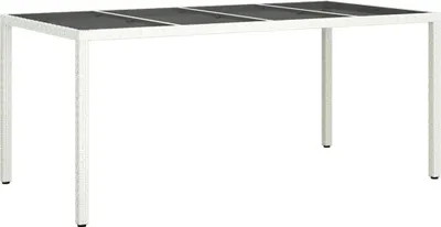Obrázek produktu pro Zahradní stůl Bílá 190 x 90 x 75 cm polyratan