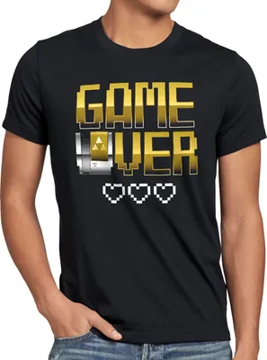 Produktbild von style3 Game Over Herren T-Shirt cartridge link gold