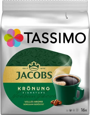Produktbild von Tassimo Jacobs Krönung mit dem Verwöhnaroma | 16 T Discs, Kaffeekapseln