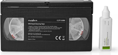 Obrázek produktu pro Nedis páska na čištění hlav - 20 ml - VHS video hlavy - černá