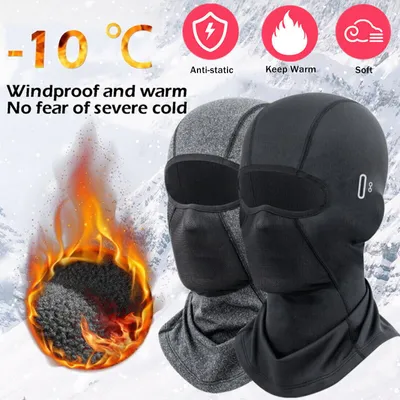 Produktbild von Sturmhaube Gesichtshaube Balaclava Warm Windproof Fahrrad Motorrad Ski Face Mask Schwarz