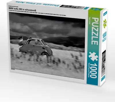 Produktbild von Calvendo Ein Motiv aus dem Kalender BMW Isetta 300 in schwarzweiß 1000 Teile Puzzle quer 640x480mm, Laue Ingo; 7271516