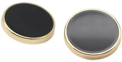 Metallknöpfe mit Schaft, 10 Stück, schwarz, 25 mm, rund