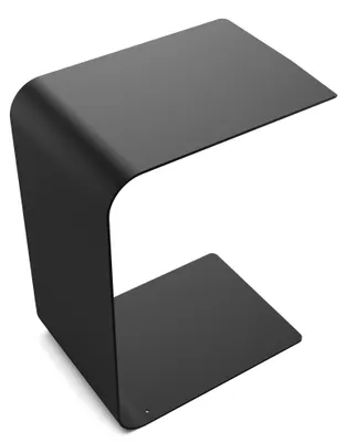 Produktbild von Metall Beistelltisch Couchtisch Korrosionsbeständig Beschichtet Wohnzimmertisch, Farbe:Schwarz 37x50cm