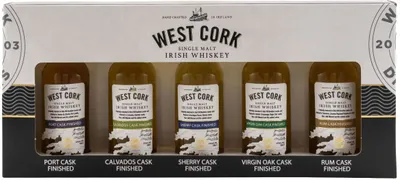 Produktbild von West Cork CASK COLLECTION Miniset 43% Vol. 5x0,05l in Geschenkbox