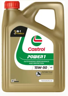 Produktbild von Castrol POWER1 4T Motoröl 15W-50 4liter API SL Motorrad