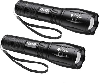 Productafbeelding van LED Zaklamp - Krachtige Zaklamp - Noodverlichting - Instelbare Lichtmodi - 1000 Lumen - Zwart