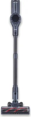 A cordless stick vacuum cleaner is shown against a white background.