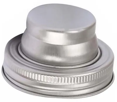 Edelstahl-Shakerdeckel für Weckgläser, 7,4 cm, silber
