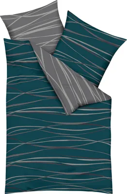 Produktbild von Kaeppel Wendebettwäsche petrol 1x 155x220 cm + 1x 80x80 cm