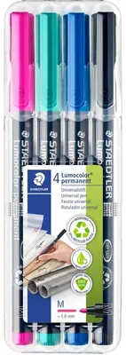 Produktbild von Staedtler Folienstift Lumocolor M perm 4St 4007817085318