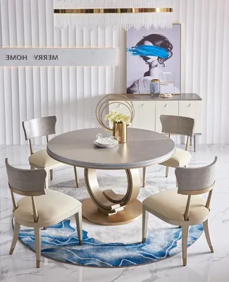 Produktbild von Design Stuhl Set 4x Luxus Stühle Sitz Polster Gruppe Lehnstuhl Set Garnitur Neu