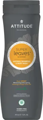 Produktbild von Attitude Super Leaves Homme 2 in 1 Sport Shampoo and Body 473ml