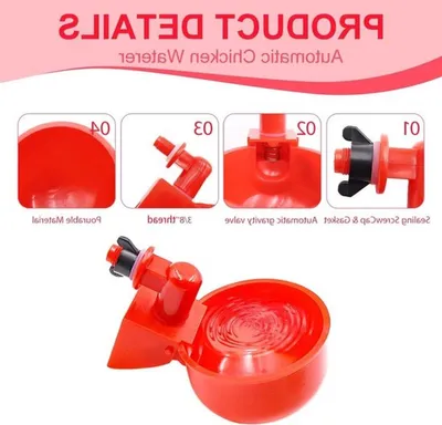 Automatische Trinker für Geflügel - 12 Stück Wasserbecher für Hühner, Enten und Gänse, Trinksäulen für Tiere, Tränken und