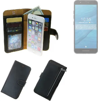 Produktbild von K-S-Trade Schutz Hülle kompatibel mit Fairphone Fairphone 3 Klapphülle Case Phone cover Slim Handytasche Handy Hülle schwarz aus Kunstleder (1 Stk)