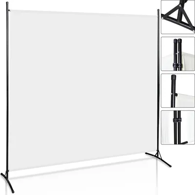 Image de Fiqops Paravent Outdoor Séparateur d'espace jardin Mur espagnol Séparateur d'espace 1 pièce Beige
