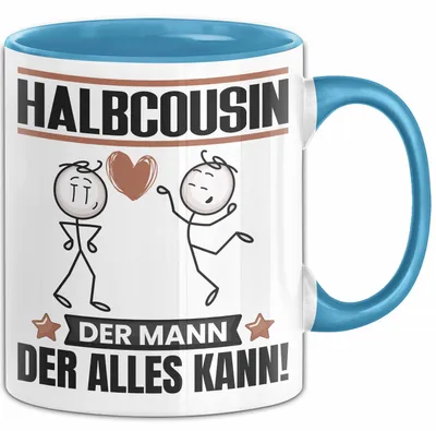 Produktbild von Halbcousin Tasse Geschenk für Halbcousin Der Mann Der Alles Kann Geschenkidee zum Geburtstag (Blau)