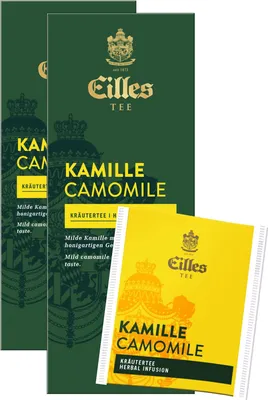 Produktbild von EILLES TEE Teebeutel Kamille, Sparpack mit 2x25er Box
