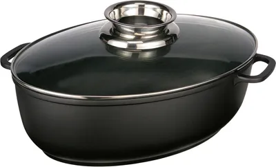 Produktbild von HI Aluguss Bräter Brattopf Backofen-Topf mit Glasdeckel 24205