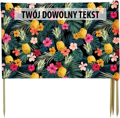 Zdjęcie produktu dla PARAWAN PLAŻOWY Ananasy z indywidualnym  napisem 4 PANELE 5.4