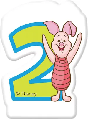Produktbild von Winnie Puuh Kerze Zahl 2