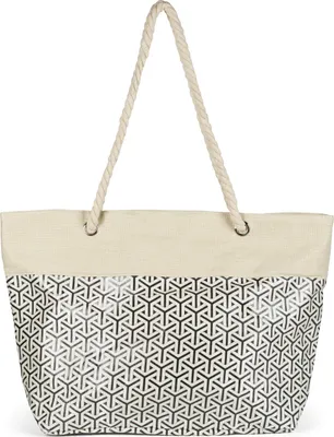 Produktbild von styleBREAKER Damen XXL Große Strandtasche mit Metallic Infinity Muster und Reißverschluss, Schultertasche, Shopper 02012347