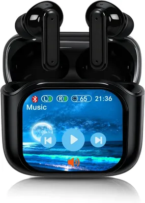 Bluetooth In-Ear Kopfhörer mit Touchscreen, ANC Noise Cancelling, LED Display, Hi-Fi Stereo, IPX7 Wasserdicht, Bluetooth 5.4, Gaming, Arbeit, Sport