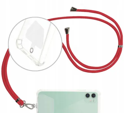 Produktbild von TelForceOne Universelles Lanyard Rote Halsschlaufe Smartphone