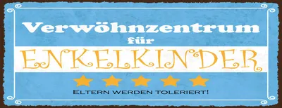 Produktbild von vianmo Holzschild 10x27 cm Verwöhnzentrum für Enkelkinder
