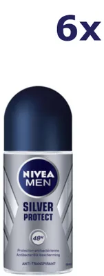 Produktbild von 6x Nivea Men Deodorant Roller Silver Protect 50ML