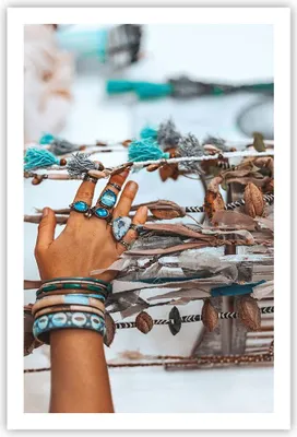 Produktbild von Poster - Poster ohne Rahmen - Hand Schmuck ethnisch - 61x91,5 cm - Wand Bild - Wanddeko - Wandbilder - Kunstposter - Wandposter - Bilder - Kunstdruck - Wanddekoration - Wandbild - P2XPA61x91-5107