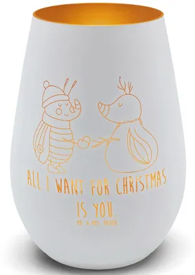 Produktbild von Mr. & Mrs. Panda Laterne Nachtfalter Schneemann - Weiß - Geschenk, Weihnachten, Garten Windlicht, Teelichthalter, Kerzenhalter, Winter, Glas, Weihnachtsgruß, Schnee
