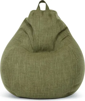 Produktbild von Green Bean® Indoor Sitzsack "Home Linen" mit 200 Liter EPS Perlen Füllung kuschelig, weich, waschbar - Grün