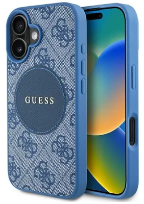 Image de Etui Guess 4G Circle Classic Logo Magsafe Do Iphone 16 Niebieski