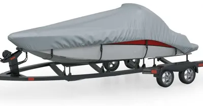Immagine prodotto di Copertura per barca a motore, telo protettivo per barche gonfiabili, gommoni, canoe e kayak, impermeabile, resistente ai raggi UV, con cinghie di fissaggio e protezione dagli agenti atmosferici, colore grigio, dimensioni 830 x 450 cm
