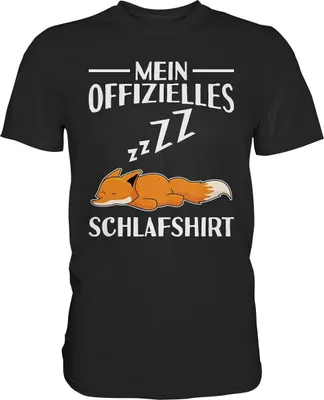 Produktbild von Offizielles Schlafshirt Nachthemd Schlafanzug Pyjama Fuchs T-Shirt – Black / 4XL