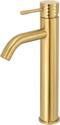 Produktbild von Hohe Waschtischarmatur PRAGA gebürstetes gold