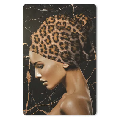Produktbild von MuchoWow® Mauspad Mousepad Frau - Tigerdruck - Abstrakt 18x27 cm - Mousepads - Maus Mat - Pad - Mausunterlage