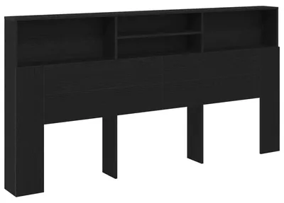 Zdjęcie produktu dla vidaXL Szafka z wezgłowiem o wyglądzie czarnego dębu 200 x 19 x 103,5 cm