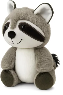 Produktbild von Kuscheltier Waschbär 28 cm grau – Weiches Plüschtier, Stofftier