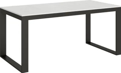 Produktbild von Ausziehbarer Tisch 90 x 180/284 cm, Gestell Tecno Evolution, Esche weiß, Anthrazit