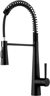 Obrázek produktu pro Kuchyňská baterie z nerezové oceli, 3-polohová sprchová hlavice, výsuvná, otočná o 360 stupňů, kuchyňská směšovací baterie, černá