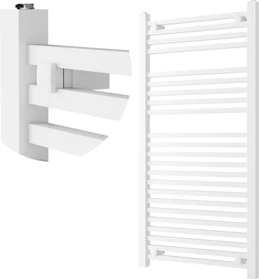 Obrázek produktu pro Granitan | Koupelnový radiátor Bergen - 120x60 cm - Bílý - Moderní design - Praktický držák ručníků