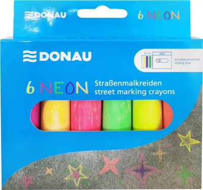 Obrázok produktu pre DONAU 4510002-99 Pouličné kriedy NEON - 6 kusov, rôzne