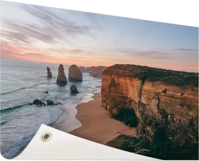 Produktbild von Gartenposter - 60x40 cm - Bild vom Strand mit Klippe  - Modernes Wandbilder - Meer und Strand