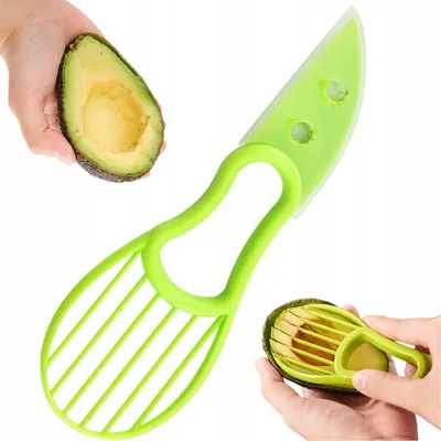 Produktbild von 3-in-1 Avocadoschneider & Obstschäler Grün