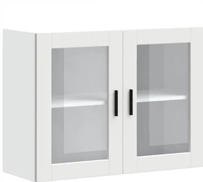 Produktbild von Hochwertig Küchen-Hängeschrank mit Glastür Porto Weiß 854087
